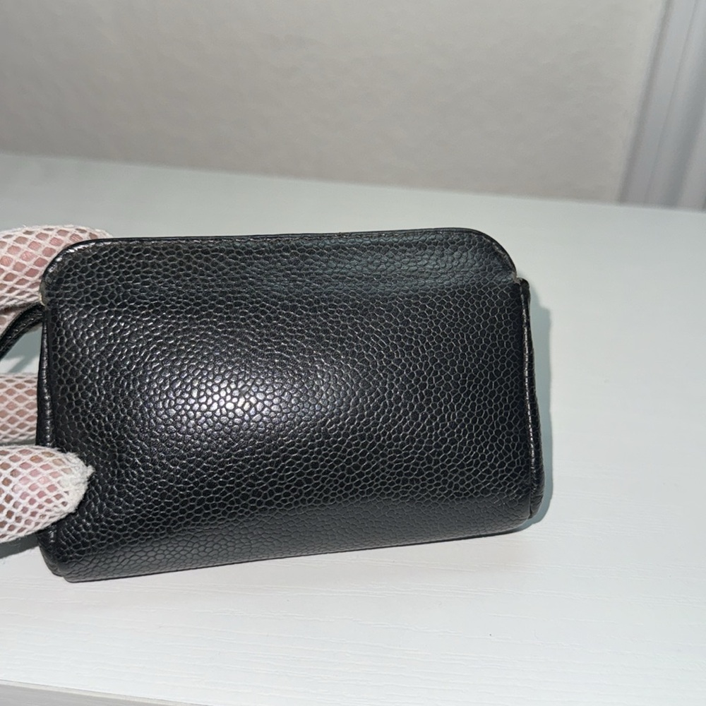 Authentic Chanel Black caviar Leather pouch Wallet - Picture 4 of 16